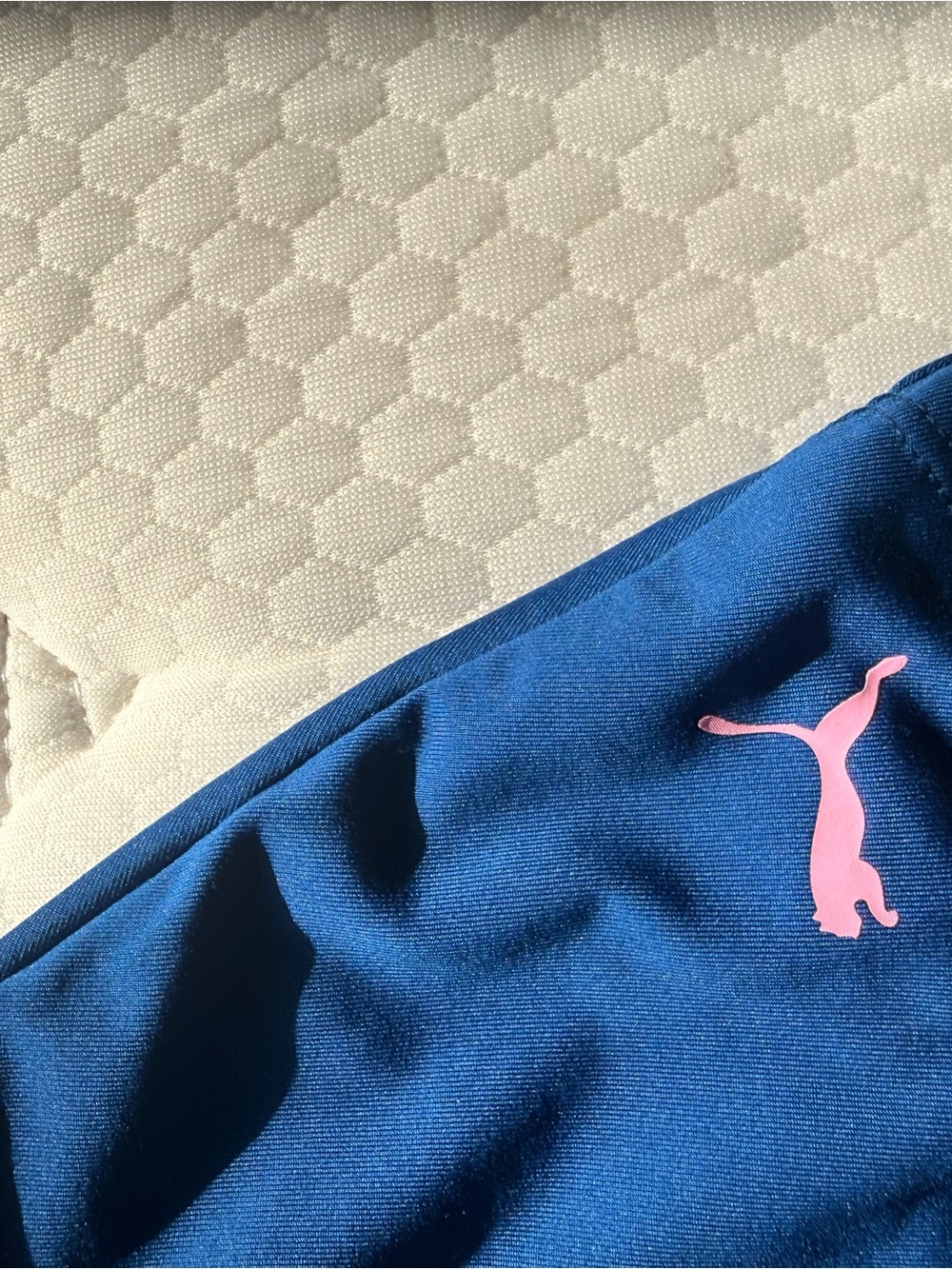 Puma Blue Athletic Skort with Pink Puma Logo - Picture 2 of 3